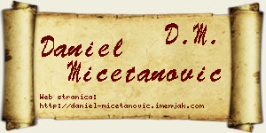 Daniel Mičetanović vizit kartica